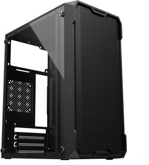 Корпус Оклик OCC-MN301 черный без БП mATX 1x80mm 2x120mm 1xUSB2.0 1xUSB3.0 audio - купить недорого с доставкой в интернет-магазине