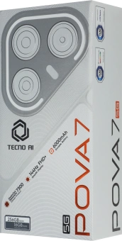 Смартфон Tecno Pova 7 5G 256Gb 8Gb зеленый моноблок 3G 4G 2Sim 6.78" 1080x2460 Android 15 50Mpix 802.11 a/b/g/n/ac/ax NFC GPS GSM900/1800 Protect microSD max1024Gb - купить недорого с доставкой в интернет-магазине