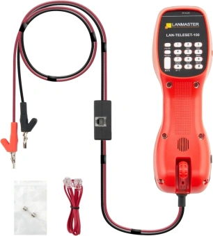 Трубка телефонная Lanmaster LAN-TELESET-100 для тестирования красный - купить недорого с доставкой в интернет-магазине