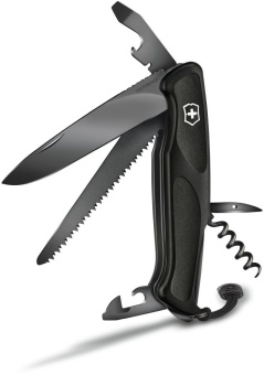 Нож перочинный Victorinox RangerGrip Onyx (0.9563.C31P) 130мм 12функц. черный подар.коробка - купить недорого с доставкой в интернет-магазине