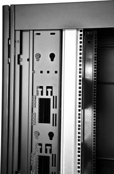 Шкаф серверный ЦМО (ШТК-СП-42.8.12-88АА-9005) напольный 42U 800x1200мм пер.дв.перфор. 2 бок.пан. задн.дв.перфор. направл.под винты 1350кг черный 883мм 174кг 1950мм - купить недорого с доставкой в интернет-магазине