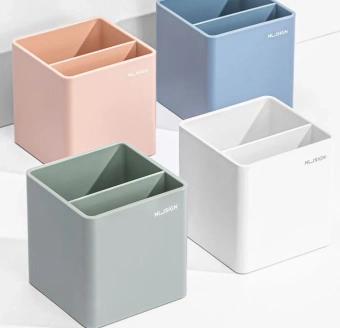 Подставка Deli NS011green Nusign 2отд. для письменных принадлежностей 84х84х86мм зеленый пластик - купить недорого с доставкой в интернет-магазине