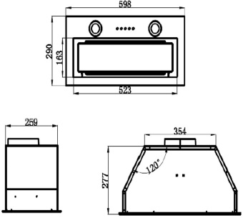 Вытяжка встраиваемая Maunfeld Trapeze 602M белый управление: кнопочное (1 мотор) - купить недорого с доставкой в интернет-магазине