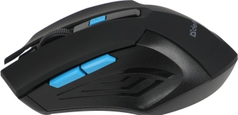 Мышь Defender Accura MM-275 черный/синий оптическая 1600dpi беспров. USB 5but (52275) - купить недорого с доставкой в интернет-магазине