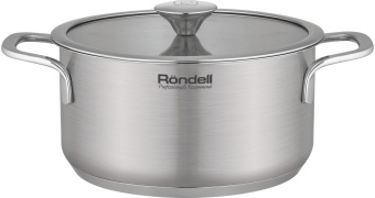 Кастрюля Rondell Modern RDS-1748 4.8л. d=24см (с крышкой) стальной - цена, купить или заказать с доставкой в интернет-магазине Кастрюля Rondell Modern RDS-1748 4.8л. d=24см (с крышкой) стальной - купить недорого с доставкой в интернет-магазине