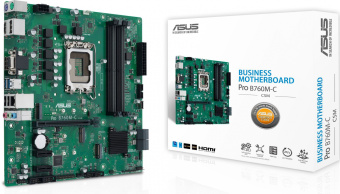 Материнская плата Asus PRO B760M-C-CSM Soc-1700 Intel B660 4xDDR5 mATX AC`97 8ch(7.1) GbLAN RAID+VGA+HDMI+DP - купить недорого с доставкой в интернет-магазине