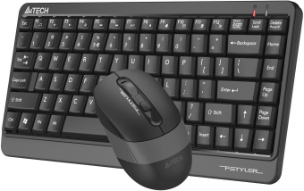 Клавиатура + мышь A4Tech Fstyler FGS1110Q клав:черный/серый мышь:черный/серый USB беспроводная Multimedia - купить недорого с доставкой в интернет-магазине