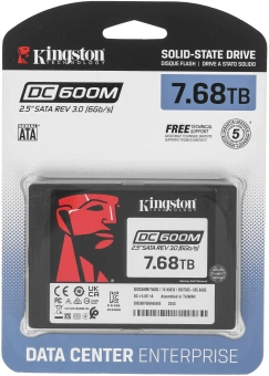 Накопитель SSD Kingston SATA-III 7.68TB SEDC600M/7680G DC600M 2.5" 1 DWPD - купить недорого с доставкой в интернет-магазине