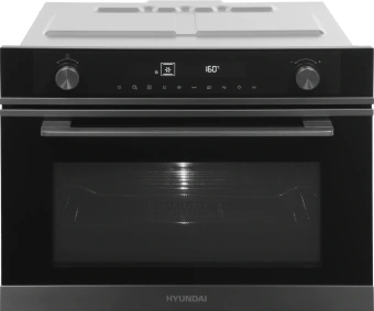 Духовой шкаф Электрический Hyundai HMEO 6540 DX черный - купить недорого с доставкой в интернет-магазине