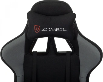 Кресло игровое Zombie Shadow черный/серый с подголов. крестов. пластик подст.для ног пластик черный - купить недорого с доставкой в интернет-магазине