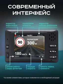 Видеорегистратор с радар-детектором Artway MD-110 GPS черный - купить недорого с доставкой в интернет-магазине