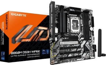 Материнская плата Gigabyte B860M DS3H WIFI6E Soc-1851 Intel B860 4xDDR5 mATX AC`97 8ch(7.1) 2.5Gg RAID+HDMI+DP - купить недорого с доставкой в интернет-магазине