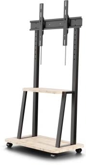 Стойка для телевизора Holder PR-108 черный/дуб 32"-65" макс.40кг напольный мобильный - купить недорого с доставкой в интернет-магазине