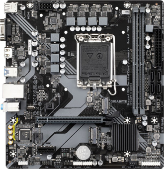 Материнская плата Gigabyte B760M H DDR4 Soc-1700 Intel B760 2xDDR4 mATX AC`97 8ch(7.1) GbLAN RAID+VGA+HDMI - купить недорого с доставкой в интернет-магазине