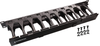 Кабельный органайзер горизонтальный Lanmaster LAN-ORG-PF/S-2U односторонний пальцы 2U шир.:19" - купить недорого с доставкой в интернет-магазине