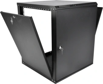 Шкаф коммутационный ЦМО ШРН-Эконом (ШРН-Э-12.350.1-9005) настенный 12U 600x350мм пер.дв.металл направл.под закл.гайки 85кг черный 300мм 15.39кг 180град. 608мм IP20 сталь - купить недорого с доставкой в интернет-магазине