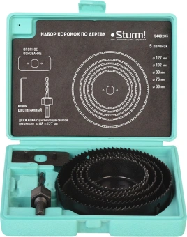 Коронка Sturm! 5440203 по дереву (8пред.) для дрелей - купить недорого с доставкой в интернет-магазине