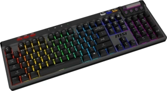 Клавиатура MSI STRIKE Pro W Silent механическая серый/черный USB беспроводная BT/Radio Multimedia for gamer LED (подставка для запястий) (S11-43RU210-CLA) кабель 2м - купить недорого с доставкой в интернет-магазине