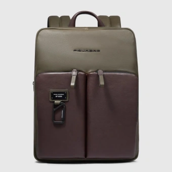 Рюкзак Piquadro Harper CA6311AP/VETM коричневый/зеленый кожа - купить недорого с доставкой в интернет-магазине