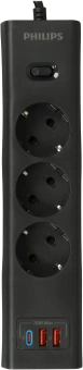 Сетевой фильтр Philips CHP4336BA/51 2м (3 розетки) черный (коробка) - купить недорого с доставкой в интернет-магазине
