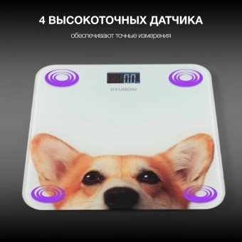 Весы напольные электронные Hyundai H-BS03671 макс.180кг белый - купить недорого с доставкой в интернет-магазине