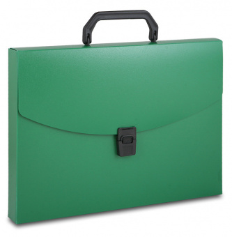 Портфель Бюрократ -BPP01GRN 1 отдел. A4 пластик 0.7мм зеленый - купить недорого с доставкой в интернет-магазине