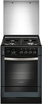 Плита Газовая Gefest ПГ 6300-03 0046 черный (стеклянная крышка) реш.чугун - цена, купить или заказать с доставкой в интернет-магазине Плита Газовая Gefest ПГ 6300-03 0046 черный (стеклянная крышка) реш.чугун - купить недорого с доставкой в интернет-магазине