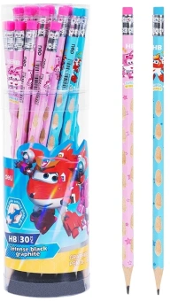 Карандаш ч/г Deli EC055-HB 2.2мм HB шестигран. липа ассорти ластик - купить недорого с доставкой в интернет-магазине