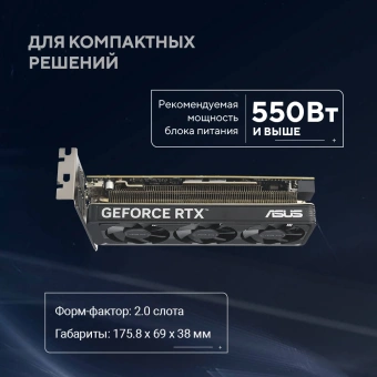 Видеокарта Asus PCI-E 4.0 RTX5060-O8G-LP-BRK NVIDIA GeForce RTX 5060 8Gb 128bit GDDR7 2550/28000 HDMIx1 DPx3 HDCP Ret - купить недорого с доставкой в интернет-магазине