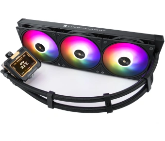 Система водяного охлаждения Thermalright Frozen Warframe 360 ARGB Soc-AM5/AM4/1200/1700/1851 черный 4-pin 29.8dB Al LCD Ret (F-WFRAME-360-BL-ARGB) - купить недорого с доставкой в интернет-магазине