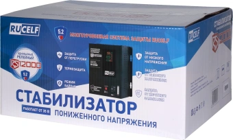Стабилизатор напряжения Rucelf RS-12000 12кВА однофазный черный - купить недорого с доставкой в интернет-магазине