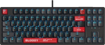 Клавиатура A4Tech AT87 черный/красный USB for gamer LED кабель 1.8м - купить недорого с доставкой в интернет-магазине