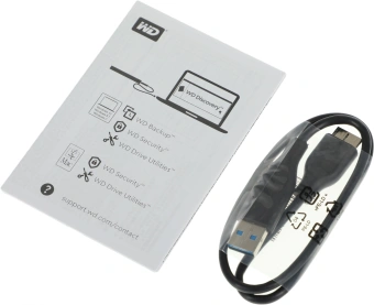 Жесткий диск WD USB3.2 Gen1 2TB WDBYVG0020BBK-WESN My Passport 2.5" черный - купить недорого с доставкой в интернет-магазине