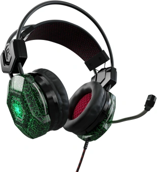 Наушники с микрофоном Оклик HS-L500G TOXIC черный 2.2м мониторные оголовье (472656) - купить недорого с доставкой в интернет-магазине