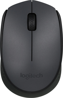 Мышь Logitech M170 серый/черный оптическая (1000dpi) беспроводная USB для ноутбука (2but) - купить недорого с доставкой в интернет-магазине