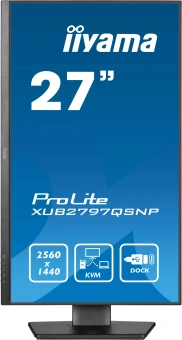 Монитор Iiyama 27" ProLite XUB2797QSNP-B1 черный IPS LED 16:9 HDMI M/M матовая HAS Piv 300cd 178гр/178гр 2560x1440 100Hz DP WQ HD 2K (1440p) USB 6.1кг - купить недорого с доставкой в интернет-магазине