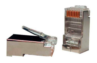 Коннектор Hyperline (PLUG-8P8C-U-C5-SH-100) FTP кат.5e RJ45 прозрачный (упак.:100шт) - купить недорого с доставкой в интернет-магазине