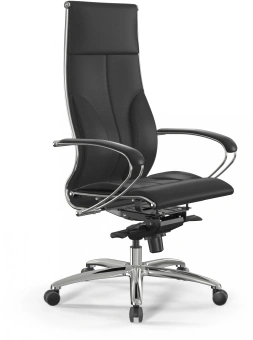 Кресло Метта Samurai Lux черный сиденье черный экокожа с подголов. крестов. металл хром - купить недорого с доставкой в интернет-магазине