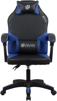 Кресло игровое Оклик Spirit черный/синий сиденье черный/синий искусственная кожа с подголов. крестов. пластик черный - купить недорого с доставкой в интернет-магазине