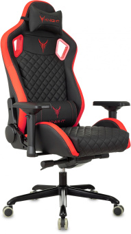 Кресло игровое Knight Titan черный/красный ромбик экокожа с подголов. крестов. металл - купить недорого с доставкой в интернет-магазине