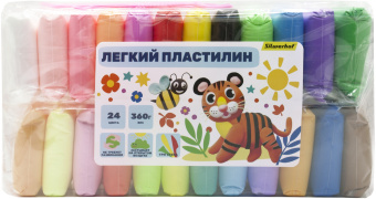 Пластилин легкий Silwerhof Веселые друзья LC24OP-360st 24цв. 15гр. стек 3шт пакет - купить недорого с доставкой в интернет-магазине