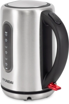 Чайник электрический Hyundai HYK-S9909 1.7л. 2200Вт серебристый матовый/черный корпус: металл - купить недорого с доставкой в интернет-магазине