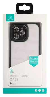 Чехол (клип-кейс) для Apple iPhone 13 Pro Usams US-BH770 прозрачный/черный (УТ000028119) - купить недорого с доставкой в интернет-магазине