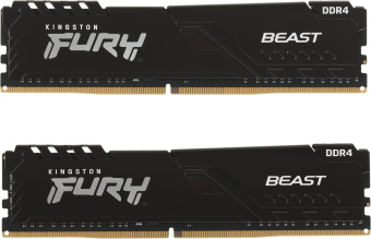 Память DDR4 2x16GB 3200MHz Kingston KF432C16BBK2/32 Fury Beast Black RTL Gaming PC4-25600 CL16 DIMM 288-pin 1.35В single rank с радиатором Ret - купить недорого с доставкой в интернет-магазине