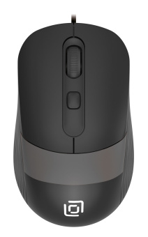 Мышь Оклик 310M черный/серый оптическая (2400dpi) USB для ноутбука (3but) - купить недорого с доставкой в интернет-магазине