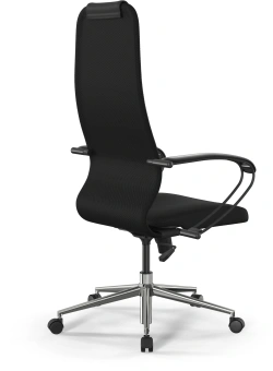 Кресло Метта SU-B-10 черный сиденье черный сетка с подголов. крестов. металл хром - купить недорого с доставкой в интернет-магазине