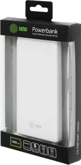 Мобильный аккумулятор Cactus CS-PBFSMT-10000 10000mAh 10.5W 2.1A 2xUSB-A белый - купить недорого с доставкой в интернет-магазине