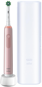 Зубная щетка электрическая Oral-B Pro 3/D505.513.3X розовый - купить недорого с доставкой в интернет-магазине