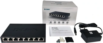 Коммутатор D-Link DGS-1008D/R1A (L2) 8x1Гбит/с неуправляемый - купить недорого с доставкой в интернет-магазине