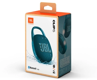 Колонка порт. JBL Clip 5 синий 7W Mono BT 10м 1400mAh (JBLCLIP5BLU) - купить недорого с доставкой в интернет-магазине